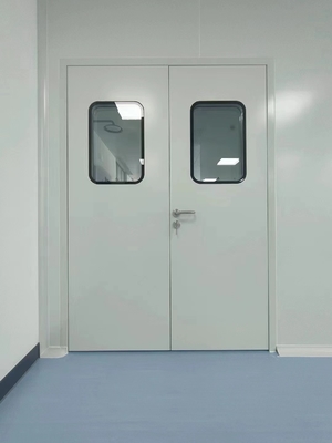 comprare Porta di stanza pulita modulare sigillata in acciaio porta doppia manuale superficie liscia online manufacture