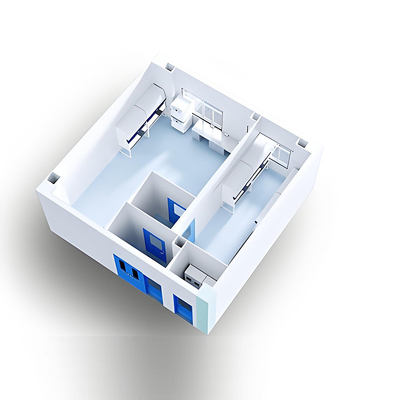 comprare Huuao Customized GMP Laboratory Cleanroom Project Modular Wall Panel Lighting Sterile Clean Room online manufacture
