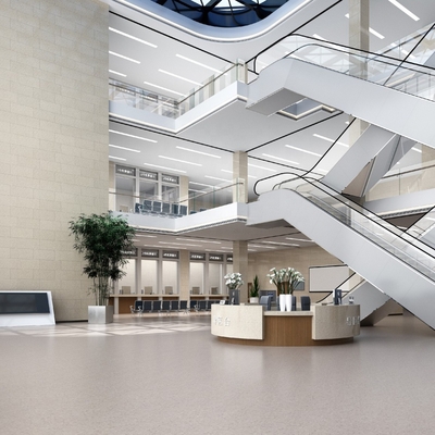 Commercial Shopping Mall Pvc Flooring Roll Impermeabile Pavimenti in vinile omogenei