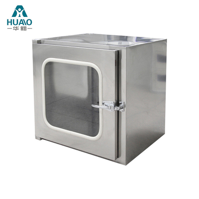 Acciaio inossidabile 304 Finestra di trasmissione Interlock Pass Box con lampada UV Dimensioni interne