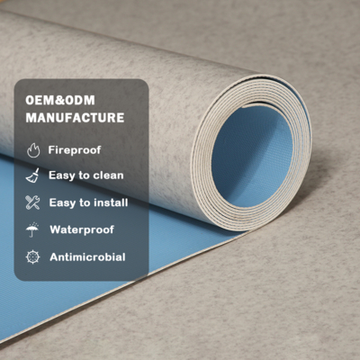 Huaao impermeabile 2mm PVC Vinyl pavimento rotolo pavimento di plastica per la casa soggiorno interno utilizzo pavimento in vinile 2mm impermeabile pavimento rotolo pavimento interno