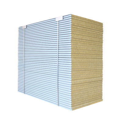 Huaao Rock Wool Sandwich Panel for Dust-Free Workshops High-Density Insulation Board Soundproof Walls sandwich panel walls